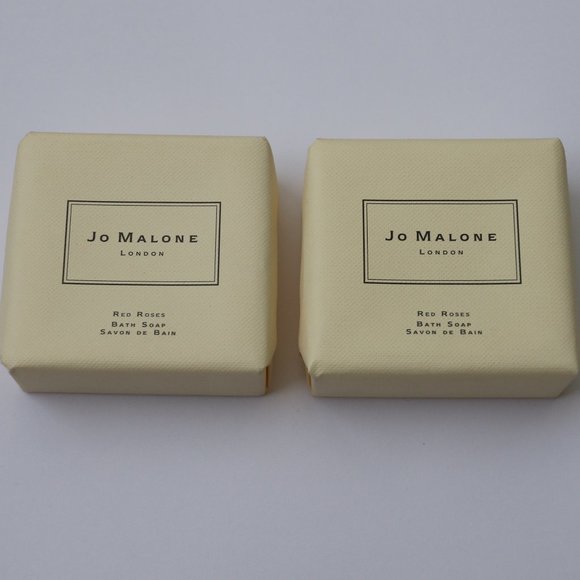 2 Jo Malone Red Roses Bar Bath Soap Set Lot